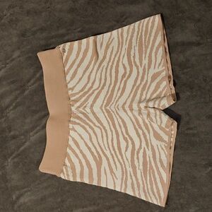 Sofia Vergara zebra high-rise shorts